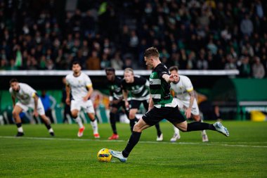 Viktor Gyokeres, Liga Portekiz maçı sırasında Estadio Jose Alvalade 'de (Maciej Rogowski) Sporting CP ve FC Famalicao takımları arasında görüldü.)