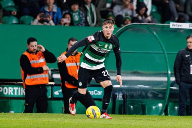 Ivan Fresneda, Liga Portekiz maçı sırasında Estadio Jose Alvalade 'de (Maciej Rogowski) Sporting CP ve FC Famalicao takımları arasında görüldü.)