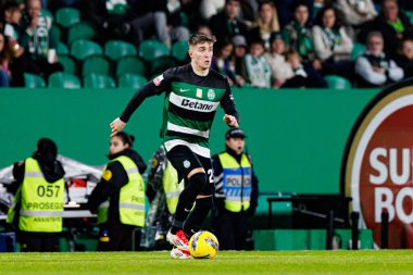 Ivan Fresneda, Liga Portekiz maçı sırasında Estadio Jose Alvalade 'de (Maciej Rogowski) Sporting CP ve FC Famalicao takımları arasında görüldü.)