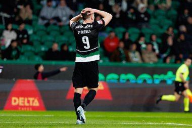 Viktor Gyokeres, Liga Portekiz maçı sırasında Estadio Jose Alvalade 'de (Maciej Rogowski) Sporting CP ve FC Famalicao takımları arasında görüldü.)