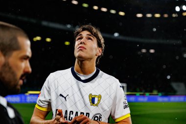 Gustavo Sa, Liga Portekiz maçı sırasında Estadio Jose Alvalade 'de (Maciej Rogowski) Sporting CP ve FC Famalicao takımları arasında görüldü.)