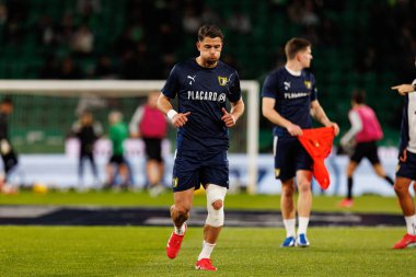 Enea Mihaj, Liga Portekiz maçı sırasında Estadio Jose Alvalade 'de (Maciej Rogowski) Sporting CP ve FC Famalicao takımları arasında görüldü.)