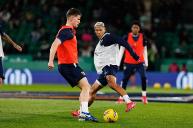 Mirko Topiç ve Sorriso, Liga Portekiz maçı sırasında Estadio Jose Alvalade 'de (Maciej Rogowski) Sportif CP ve FC Famalicao takımları arasında görüldü.)