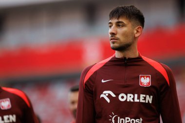 Jakub Moder, 2025 Mart 'ındaki maçlardan önce Polonya Milli Futbol Takımı' nın üçüncü antrenmanı sırasında görüldü (Maciej Rogowski)