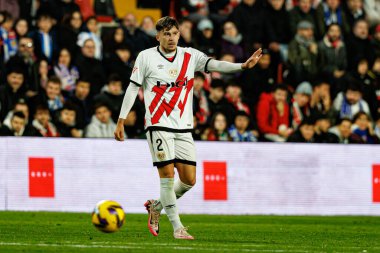 Andrei Ratiu, Estadio de Vallecas 'ta Rayo Vallecano ve Real Sociedad de Futbol takımları arasında oynanan LaLiga EA SPORTS maçı sırasında görüldü (Maciej Rogowski)