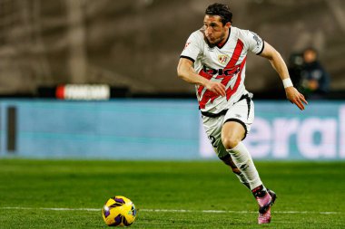 Alfonso Espino, Estadio de Vallecas 'ta Rayo Vallecano ve Real Sociedad de Futbol takımları arasında oynanan LaLiga EA SPORTS maçı sırasında görüldü (Maciej Rogowski)