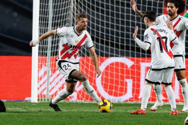 Florian Lejeune, Rayo Vallecano ve Real Sociedad de Futbol takımları arasında Estadio de Vallecas (Maciej Rogowski)