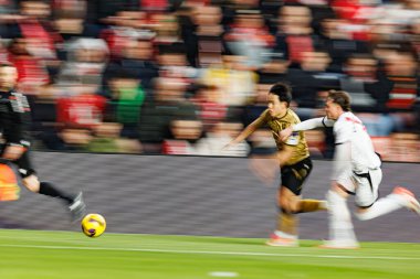 Takefusa Kubo ve Josep Chavarria, Estadio de Vallecas 'ta Rayo Vallecano ve Real Sociedad de Futbol takımları arasında oynanan LaLiga EA SPORTS maçı sırasında görüldü (Maciej Rogowski)