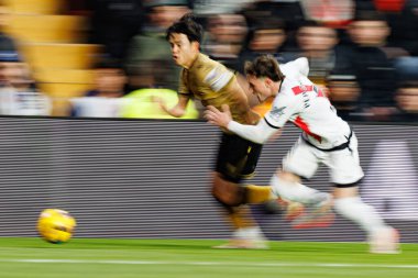 Takefusa Kubo ve Josep Chavarria, Estadio de Vallecas 'ta Rayo Vallecano ve Real Sociedad de Futbol takımları arasında oynanan LaLiga EA SPORTS maçı sırasında görüldü (Maciej Rogowski)