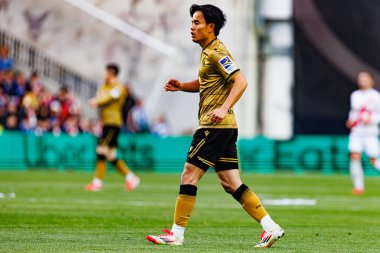 Takefusa Kubo, Rayo Vallecano ve Real Sociedad de Futbol takımları arasında Estadio de Vallecas 'ta (Maciej Rogowski)