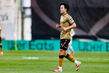 Takefusa Kubo, Rayo Vallecano ve Real Sociedad de Futbol takımları arasında Estadio de Vallecas 'ta (Maciej Rogowski)