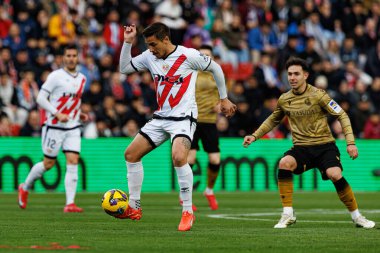 Estadio de Vallecas 'ta Rayo Vallecano ve Real Sociedad de Futbol takımları arasında oynanan LaLiga EA SPORTS maçı sırasında Oscar Trejo görüldü (Maciej Rogowski)