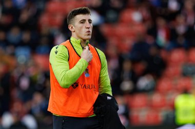 Arkaitz Mariezkurrena, LaLiga EA SPORTS maçında Rayo Vallecano ve Real Sociedad de Futbol takımları arasında Estadio de Vallecas 'ta görüldü (Maciej Rogowski)