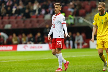 Krzysztof Piatek, 2026 Dünya Kupası 'nda Polonya ve Litvanya milli takımları arasında PGE Narodowy (Maciej Rogowski)