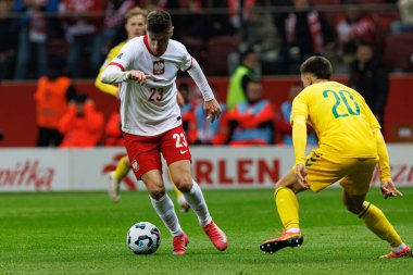 Krzysztof Piatek, 2026 Dünya Kupası 'nda Polonya ve Litvanya milli takımları arasında PGE Narodowy (Maciej Rogowski)