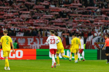 Krzysztof Piatek, 2026 Dünya Kupası 'nda Polonya ve Litvanya milli takımları arasında PGE Narodowy (Maciej Rogowski)