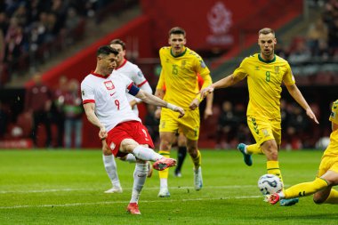 Robert Lewandowski, 2026 Dünya Kupası 'nda Polonya ve Litvanya milli takımları arasında PGE Narodowy (Maciej Rogowski)