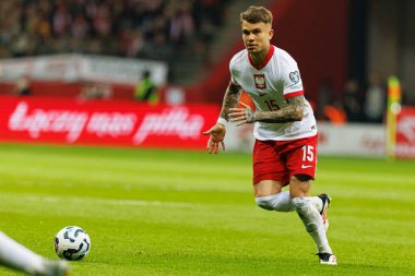 Kamil Piatkowski, 2026 Dünya Kupası 'nda Polonya ve Litvanya milli takımları arasında PGE Narodowy (Maciej Rogowski)