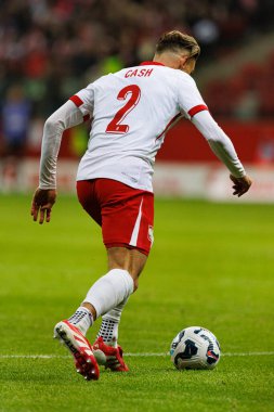 Matty Cash, 2026 Dünya Kupası 'nda Polonya ve Litvanya milli takımları arasında PGE Narodowy (Maciej Rogowski)