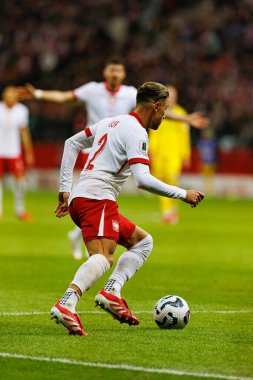 Matty Cash, 2026 Dünya Kupası 'nda Polonya ve Litvanya milli takımları arasında PGE Narodowy (Maciej Rogowski)