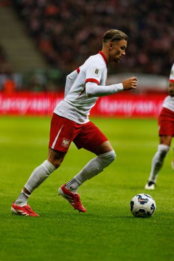 Matty Cash, 2026 Dünya Kupası 'nda Polonya ve Litvanya milli takımları arasında PGE Narodowy (Maciej Rogowski)