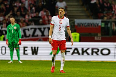Jan Bednarek, 2026 Dünya Kupası 'nda Polonya ve Litvanya milli takımları arasında PGE Narodowy (Maciej Rogowski)