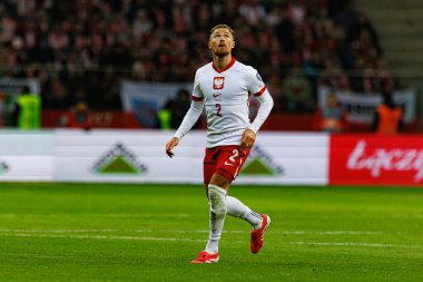 Matty Cash, 2026 Dünya Kupası 'nda Polonya ve Litvanya milli takımları arasında PGE Narodowy (Maciej Rogowski)