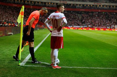 Sebastian Szymanski, 2026 Dünya Kupası 'nda Polonya ve Litvanya milli takımları arasında PGE Narodowy (Maciej Rogowski)