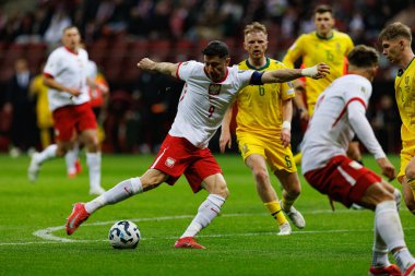 Robert Lewandowski, 2026 Dünya Kupası 'nda Polonya ve Litvanya milli takımları arasında PGE Narodowy (Maciej Rogowski)