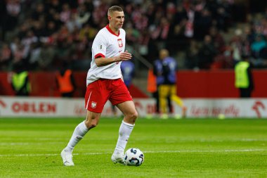 Jakub Piotrowski, 2026 Dünya Kupası 'nda Polonya ve Litvanya milli takımları arasında PGE Narodowy (Maciej Rogowski)