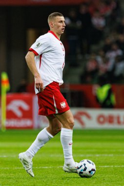 Jakub Piotrowski, 2026 Dünya Kupası 'nda Polonya ve Litvanya milli takımları arasında PGE Narodowy (Maciej Rogowski)