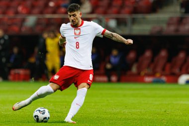 Jakub Moder, 2026 Dünya Kupası 'nda Polonya ve Litvanya milli takımları arasında PGE Narodowy' da görüldü (Maciej Rogowski)