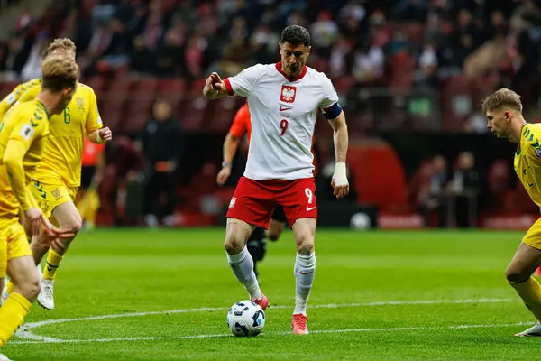 Robert Lewandowski, 2026 Dünya Kupası 'nda Polonya ve Litvanya milli takımları arasında PGE Narodowy (Maciej Rogowski)