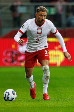 Matty Cash, 2026 Dünya Kupası 'nda Polonya ve Litvanya milli takımları arasında PGE Narodowy (Maciej Rogowski)