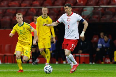 Robert Lewandowski, 2026 Dünya Kupası 'nda Polonya ve Litvanya milli takımları arasında PGE Narodowy (Maciej Rogowski)