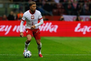 Matty Cash, 2026 Dünya Kupası 'nda Polonya ve Litvanya milli takımları arasında PGE Narodowy (Maciej Rogowski)