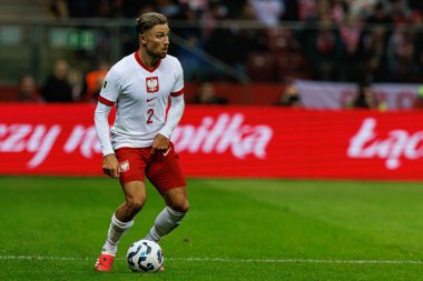 Matty Cash, 2026 Dünya Kupası 'nda Polonya ve Litvanya milli takımları arasında PGE Narodowy (Maciej Rogowski)