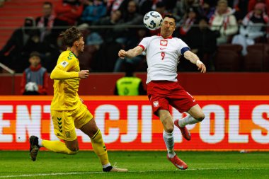 Robert Lewandowski, 2026 Dünya Kupası 'nda Polonya ve Litvanya milli takımları arasında PGE Narodowy (Maciej Rogowski)