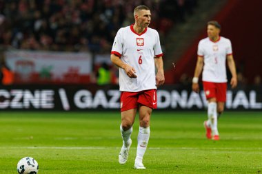 Jakub Piotrowski, 2026 Dünya Kupası 'nda Polonya ve Litvanya milli takımları arasında PGE Narodowy (Maciej Rogowski)