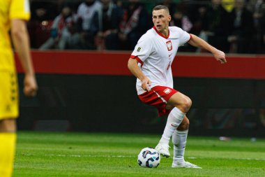 Jakub Piotrowski, 2026 Dünya Kupası 'nda Polonya ve Litvanya milli takımları arasında PGE Narodowy (Maciej Rogowski)