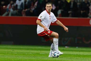 Jakub Piotrowski, 2026 Dünya Kupası 'nda Polonya ve Litvanya milli takımları arasında PGE Narodowy (Maciej Rogowski)