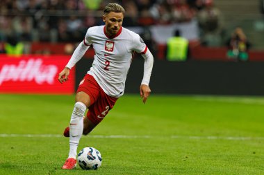 Matty Cash, 2026 Dünya Kupası 'nda Polonya ve Litvanya milli takımları arasında PGE Narodowy (Maciej Rogowski)