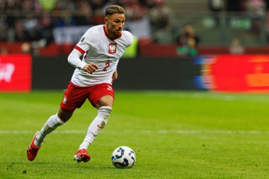 Matty Cash, 2026 Dünya Kupası 'nda Polonya ve Litvanya milli takımları arasında PGE Narodowy (Maciej Rogowski)
