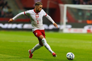 Matty Cash, 2026 Dünya Kupası 'nda Polonya ve Litvanya milli takımları arasında PGE Narodowy (Maciej Rogowski)