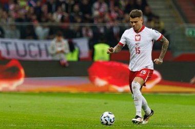 Kamil Piatkowski, 2026 Dünya Kupası 'nda Polonya ve Litvanya milli takımları arasında PGE Narodowy (Maciej Rogowski)