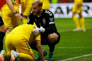 Edvinas Gertmonas, 2026 Dünya Kupası 'nda Polonya ve Litvanya milli takımları arasında PGE Narodowy (Maciej Rogowski)