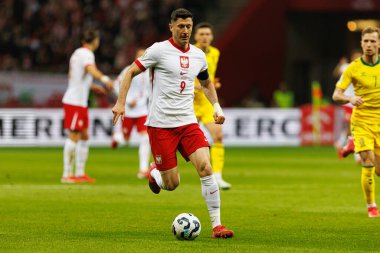 Robert Lewandowski, 2026 Dünya Kupası 'nda Polonya ve Litvanya milli takımları arasında PGE Narodowy (Maciej Rogowski)