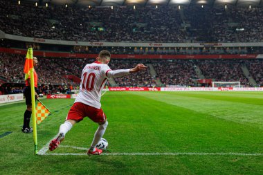 Sebastian Szymanski, 2026 Dünya Kupası 'nda Polonya ve Litvanya milli takımları arasında PGE Narodowy (Maciej Rogowski)