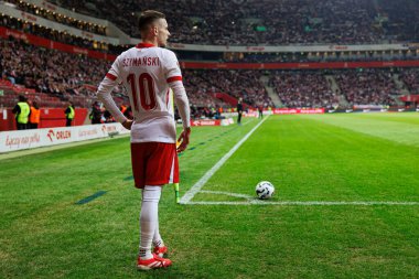 Sebastian Szymanski, 2026 Dünya Kupası 'nda Polonya ve Litvanya milli takımları arasında PGE Narodowy (Maciej Rogowski)