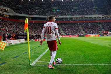 Sebastian Szymanski, 2026 Dünya Kupası 'nda Polonya ve Litvanya milli takımları arasında PGE Narodowy (Maciej Rogowski)